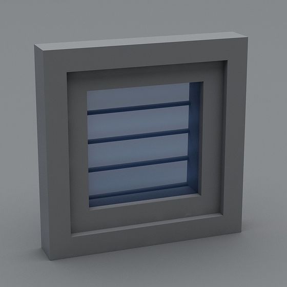 Urban Window Frame Low-Polygon 3D model