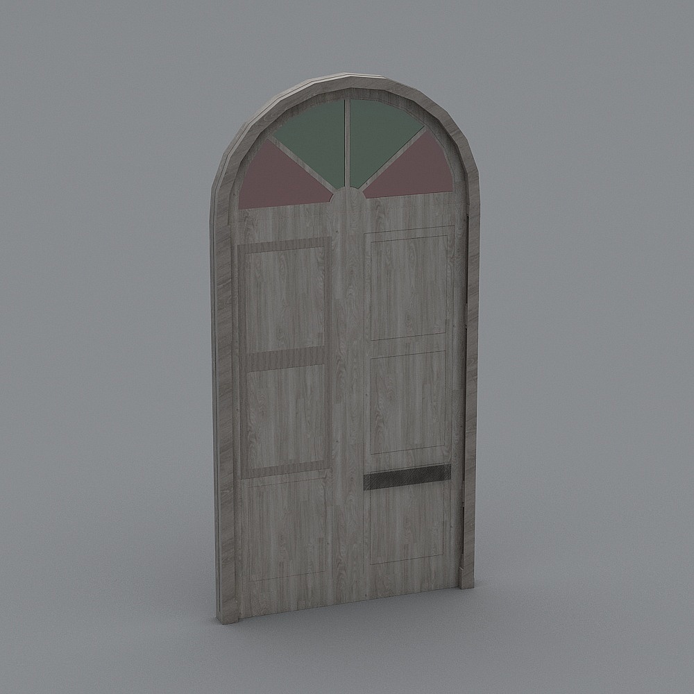 Artistic Low-Poly Door 3D model
