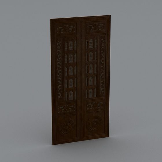 Antique Wooden Door 3D model