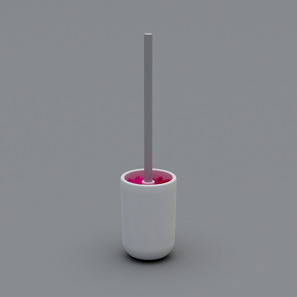 Low-Poly Toilet Brush Holder 3D model