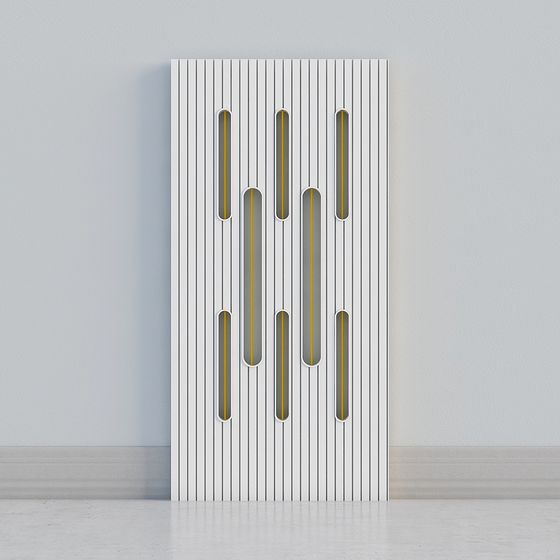 Elegant Low Poly Door Panel 3D model