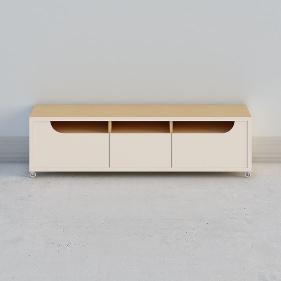 Modern Low-Poly TV Cabinet 3D model