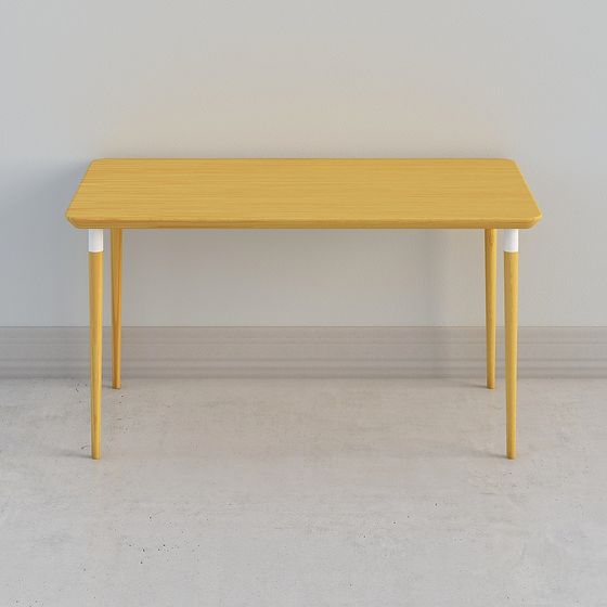 Stylish Wooden Office Desk 3D model