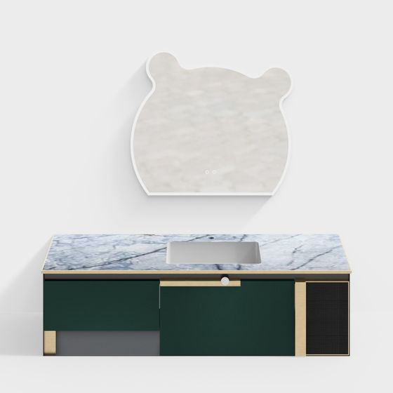 Bear Mirror Vanity 3D model