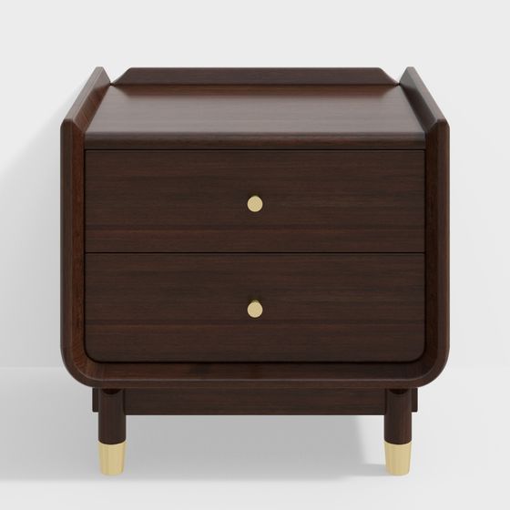 Vintage Style Nightstand 3D model