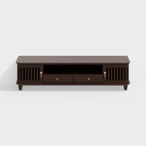 Elegant Low-Poly TV Cabinet 3D model