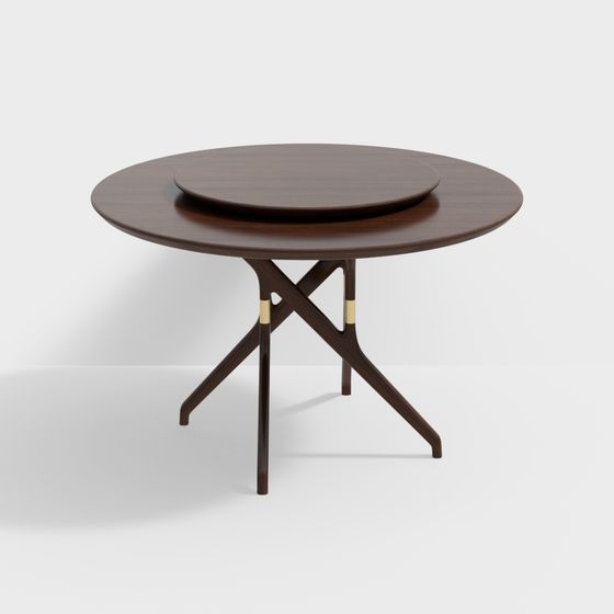 Low-Polygon Round Table 3D model