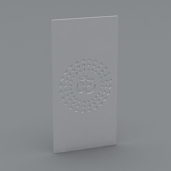 Om Panel Low Poly 3D model
