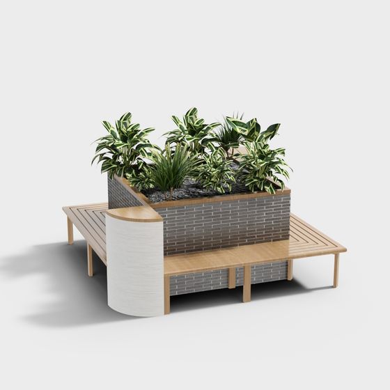 Urban Oasis Planter 3D model for Creative Spaces
