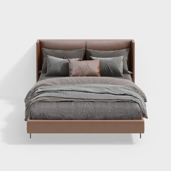 Giường ngủ chính hình vuông 180 với vải trải giường Shuixi