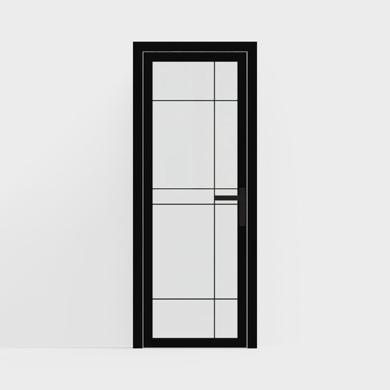 Minimalist Glass Door 3D model