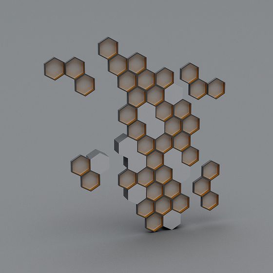 Honeycomb Wall 3D model