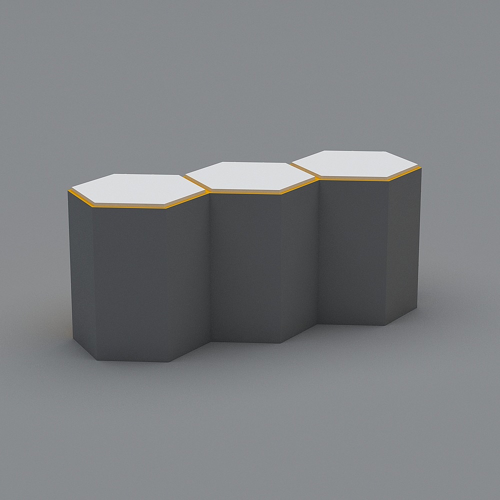 六角形デザイン座席エリア