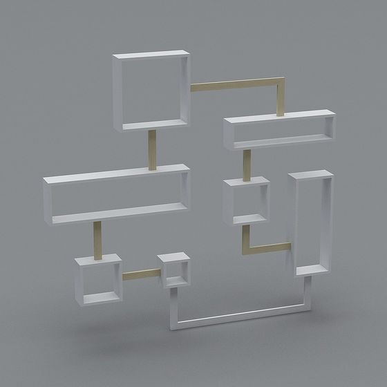 Abstract Geometric Frame 3D Model