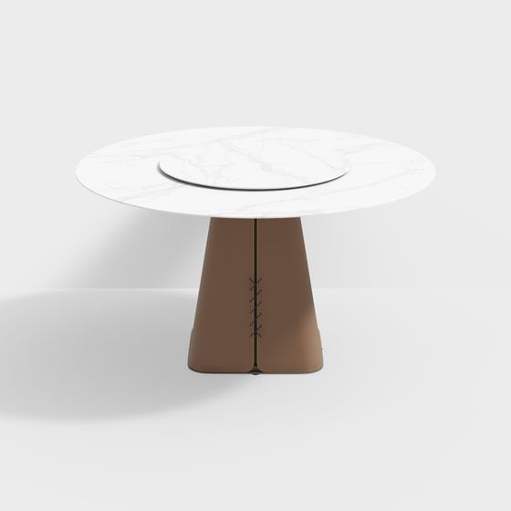 Stylish Low-Poly Round Table 3D model