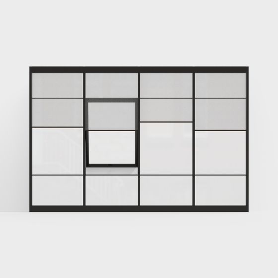 Minimalist Glass Panel 3D model