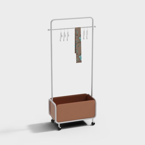 Minimalist Coat Rack 3D model for Modern Interiors