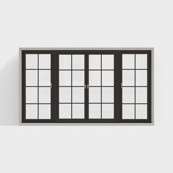 Stylish Low-Poly Window 3D model