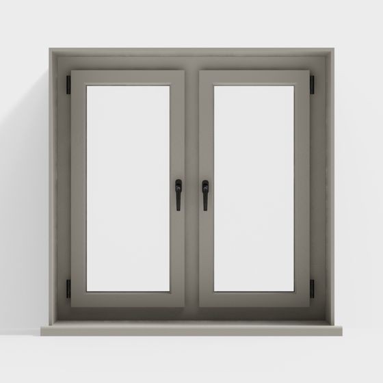 Elegant Double-Hung Window 3D model