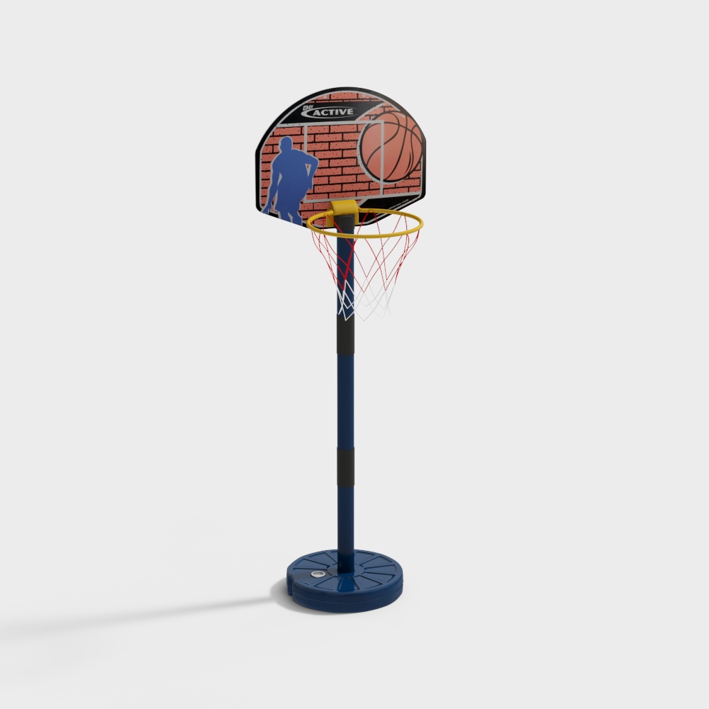 Dynamic Low-Poly Basketball Hoop 3D model