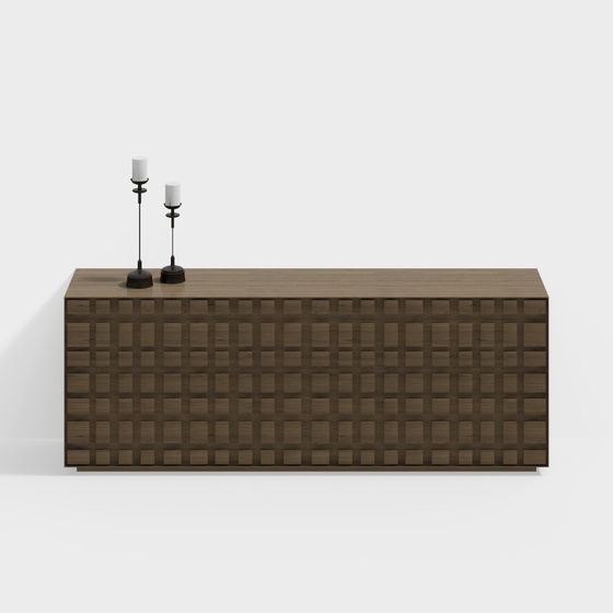 Modern Grid Storage Cabinet 3D model