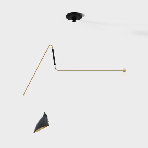 Elegant Low-Poly Pendant Light 3D model