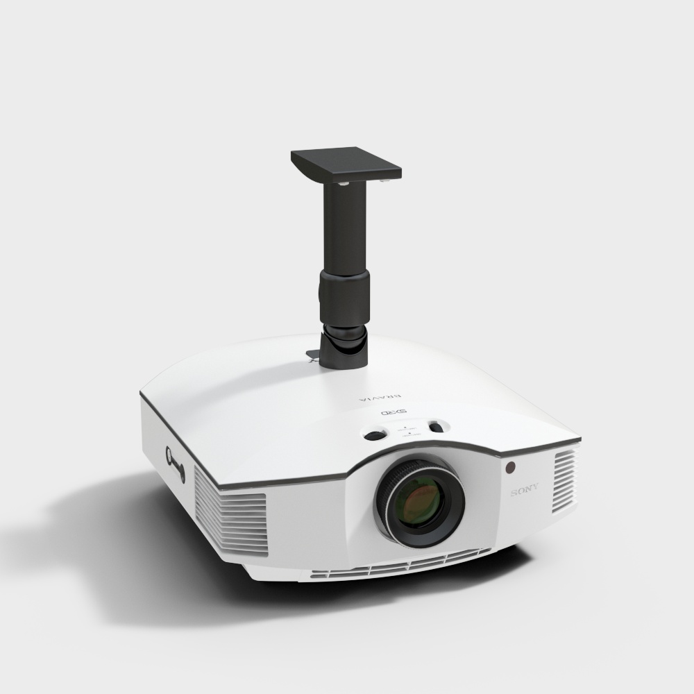 Stylish Low-Polygon 3D Projector Model