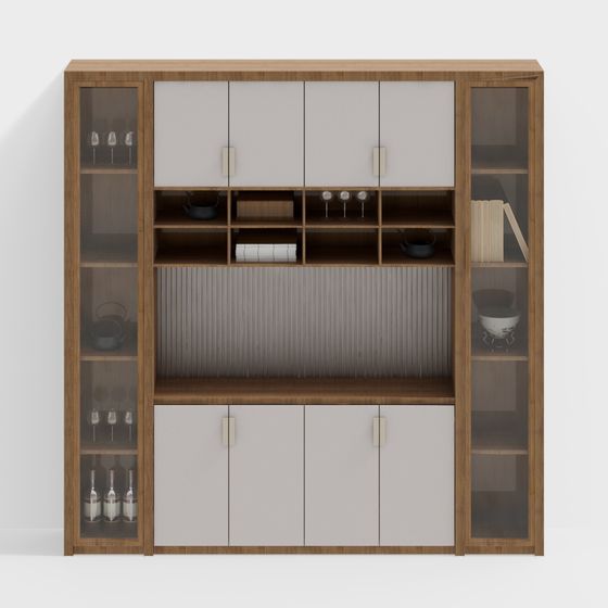 Urban Bar Cabinet 3D model for Contemporary Spaces