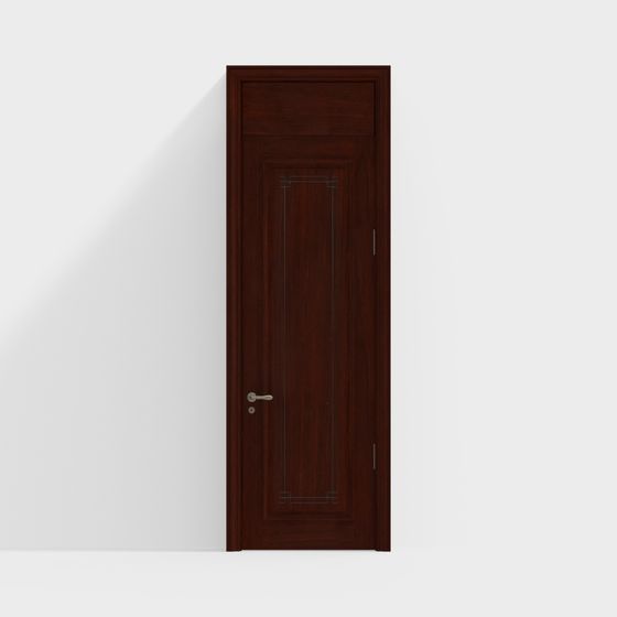 Elegant Classic Wooden Door 3D model