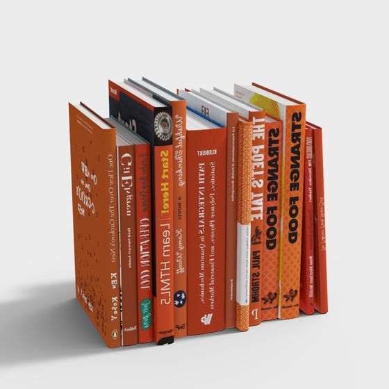 Stylish Low-Poly Bookshelf 3D model