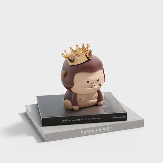Royal Monkey Low-Poly 3D Model for Creative Projects