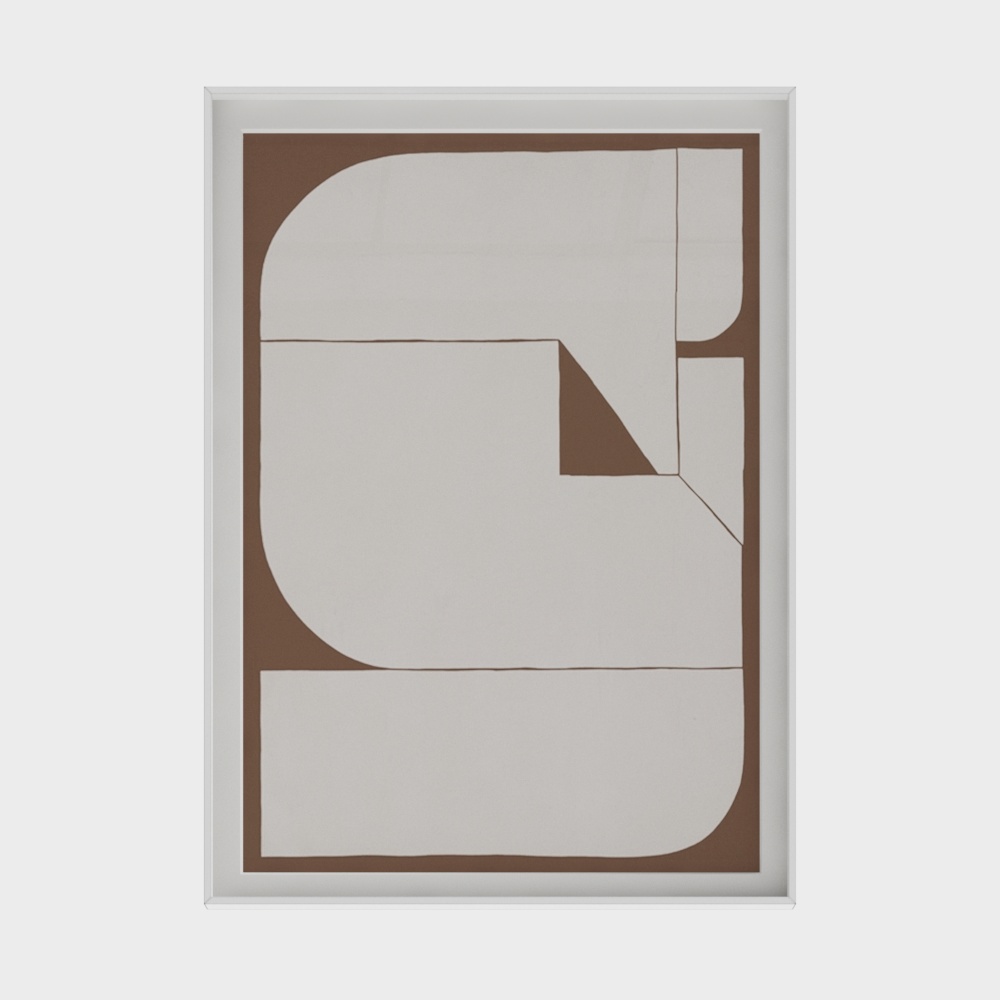 Abstract Geometric Framework 3D Model – Low-Poly Stone Style