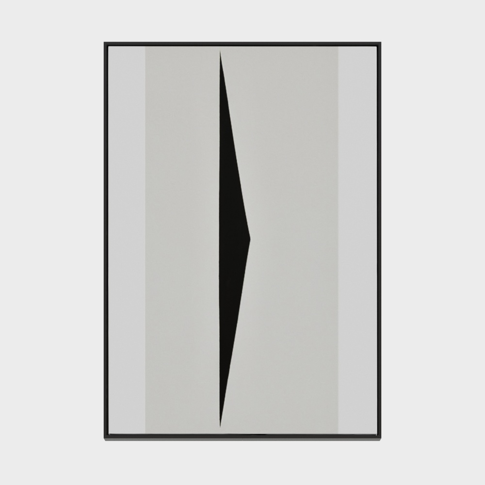 Crack Mirror 3D Model in Minimalist Design