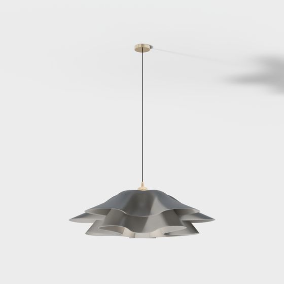 Elegant Low-Polygon Pendant Light 3D Model