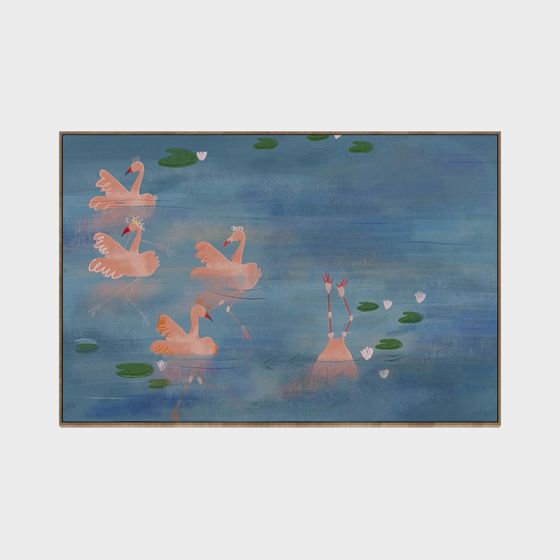 Lakeside Swans 3D model