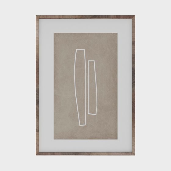 Abstract Line Art 3D Model