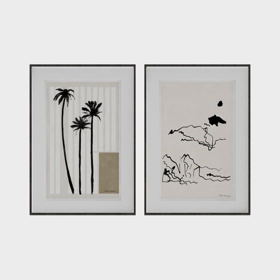 Palm Trees and Coastline 3D model