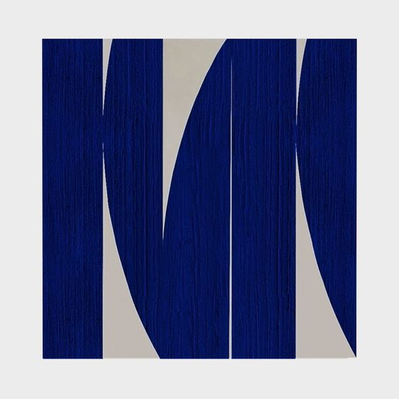 Blue Wooden Texture N Shape 3D model