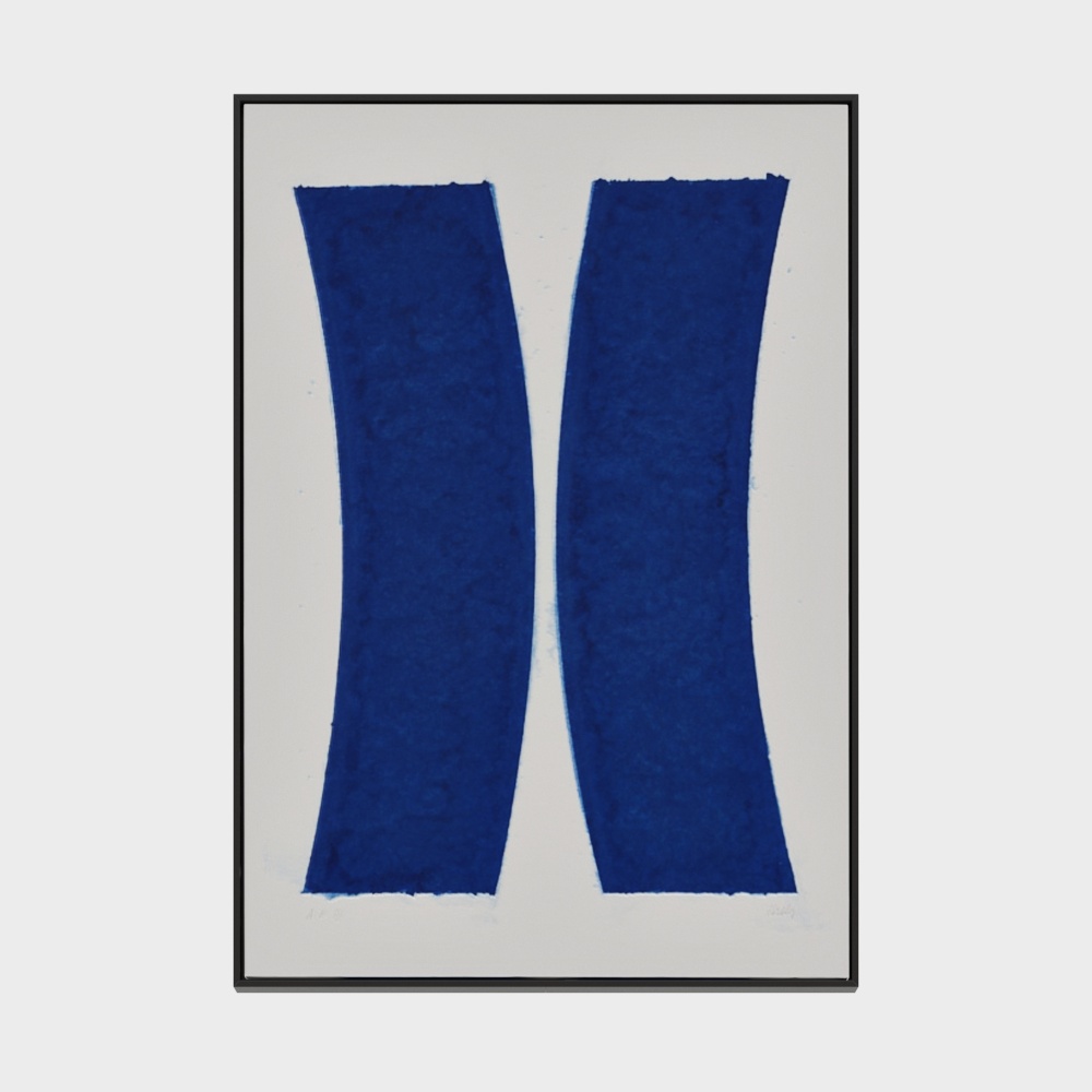 Double Curved Lines 3D Model – Minimalist Blue Curves