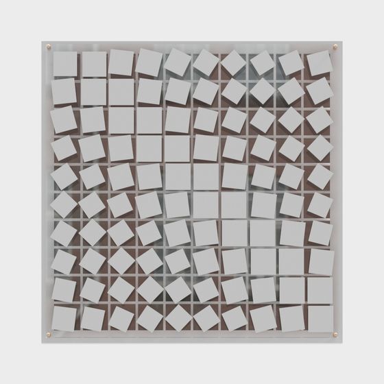 Low Poly Grid Cube 3D model