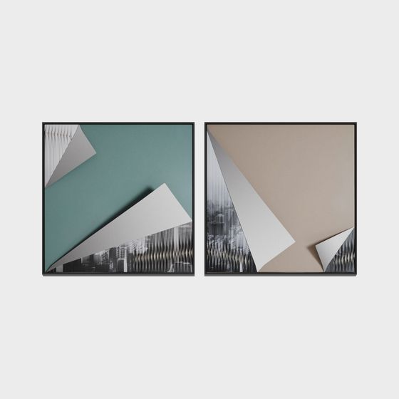 Urban Silhouette Art Frame 3D model