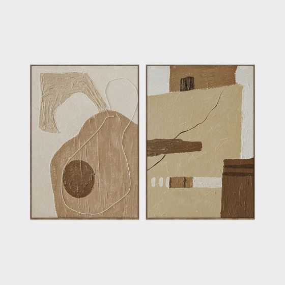 Abstract Geometric Diptych 3D model