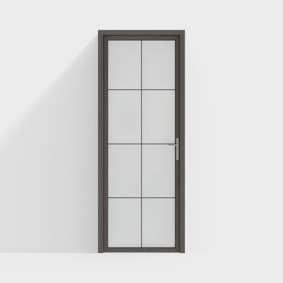 Modern Gray Interior Door 3D Model