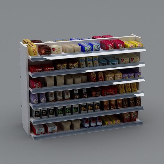 Realistic Chocolate Shelf 3D model