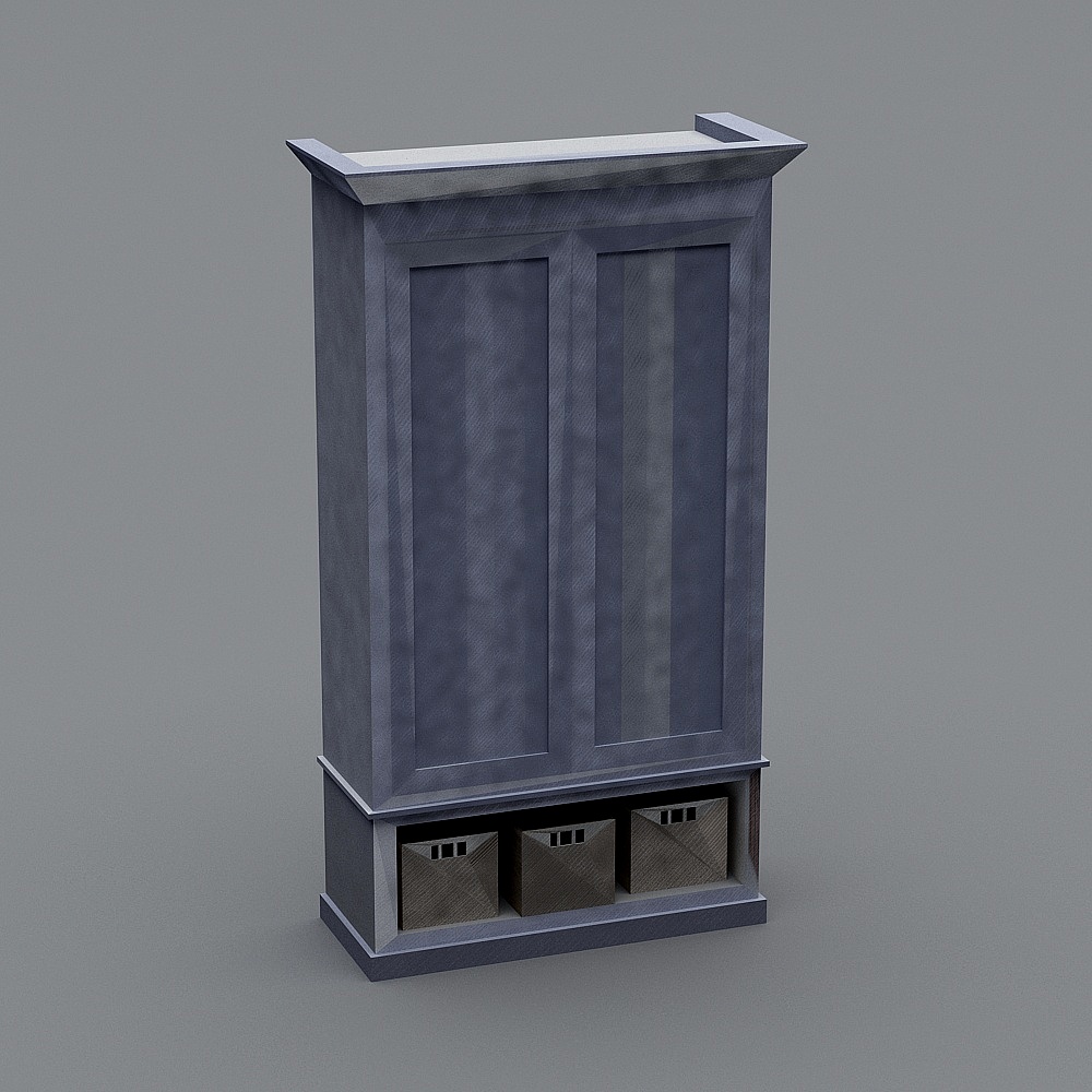 Retro Storage Cabinet 3D Model