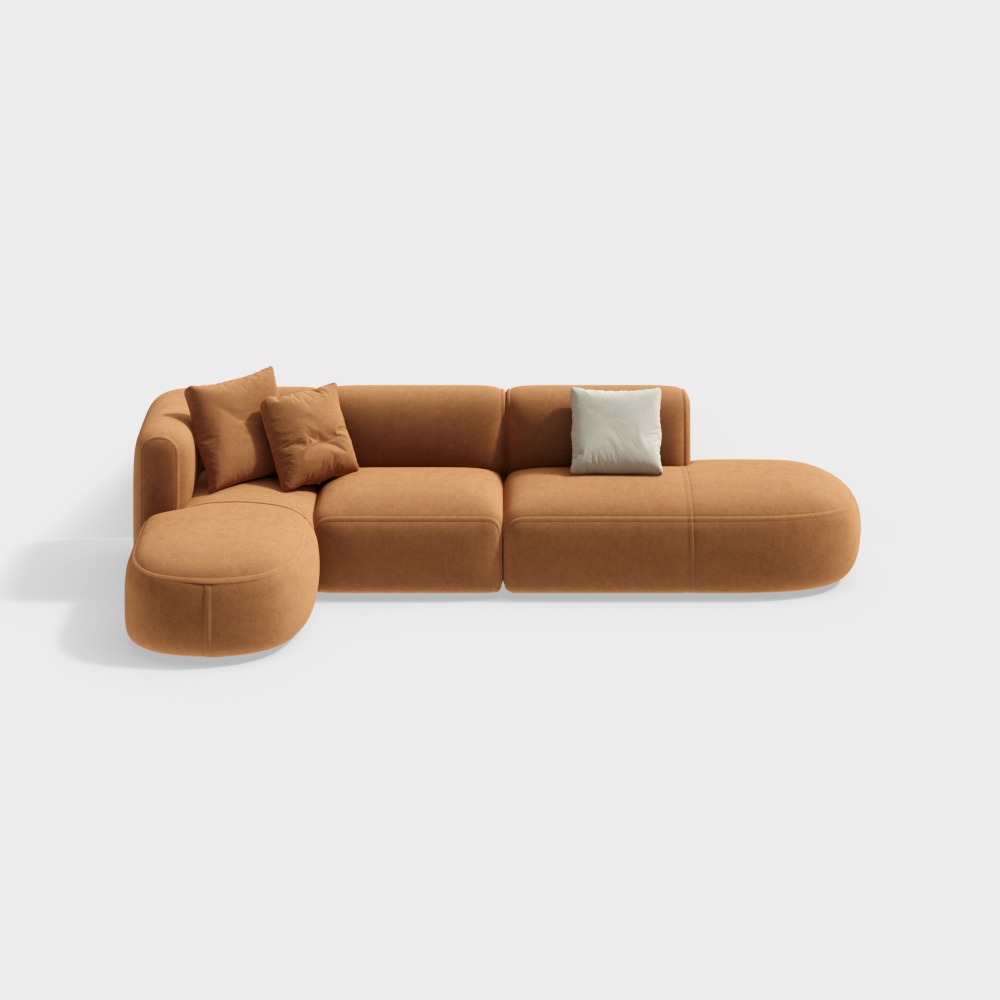 Ru Dai R-SF-006-orange combination sofa flanel