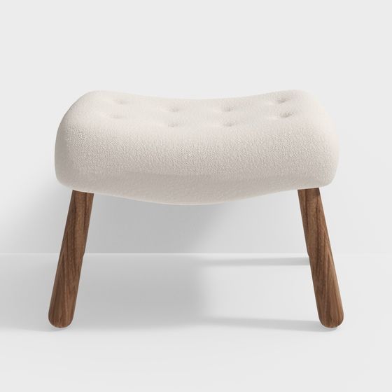 Cozy Footstool 3D model for Diverse Interiors