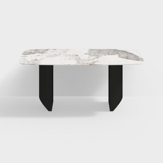 Elegant Marble Dining Table 3D model