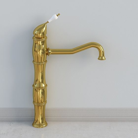 Elegant Vintage Golden Faucet 3D model