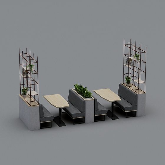 Urban Corner Café 3D model